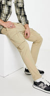 Only & sons slim tapered fit cargo trouser in beige