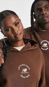 New Balance unisex life in balance hoodie in brown